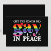 Invitation Que Les Hommes Soient Gays En Paix Fierté LGBTQ (Devant / Derrière)