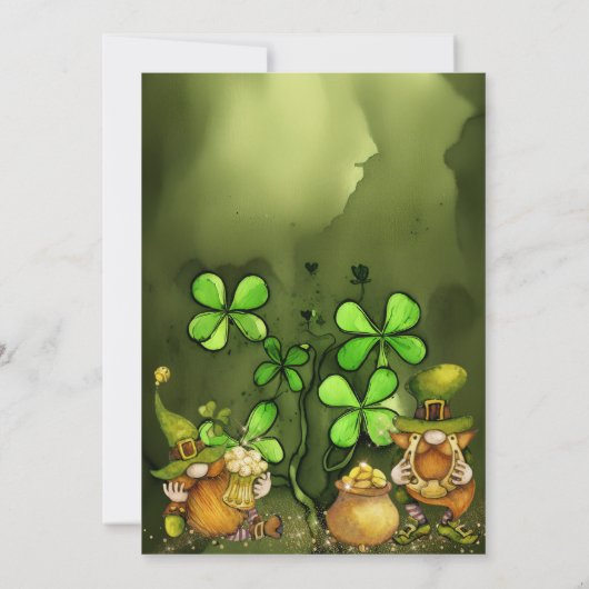 Invitation Que les Shenanigans commencent les Gnomes irlandai (Dos)