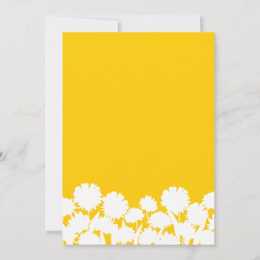 Invitation Que sera-t-il ? Genre révéler Bee thème jaune (Dos)