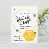 Invitation Que sera-t-il ? Révélation Baby shower-genre (Debout devant)