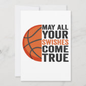 Invitation Que tous vos lancers soient réussis Funny Basketba (Devant)