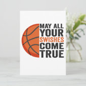 Invitation Que tous vos lancers soient réussis Funny Basketba (Debout devant)