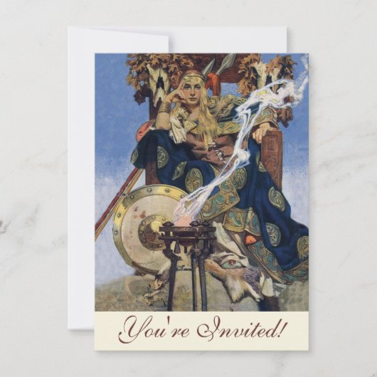 Invitation Queen Maeve Warrior Princess Imaginaire Art (Devant)