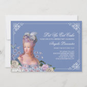 Invitation Queen Marie Antoinette Mangeons la fête du gâteau (Devant)