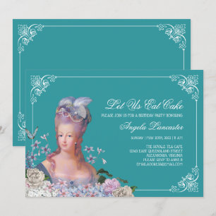 Invitation Queen Marie Antoinette Mangeons la fête du gâteau