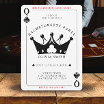 Invitation Queen of Clubs Poker Card Bachelorette Party<br><div class="desc">reine cool des clubs jouant carte bachelorette invitation de fête. Personnalisez-le avec les détails de votre événement. Idéal pour un poker ou une fête thématique à Las Vegas.</div>