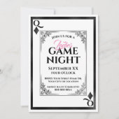 Invitation Queen of Diamonds Dames Game Night (Devant)