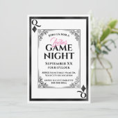 Invitation Queen of Diamonds Dames Game Night (Debout devant)