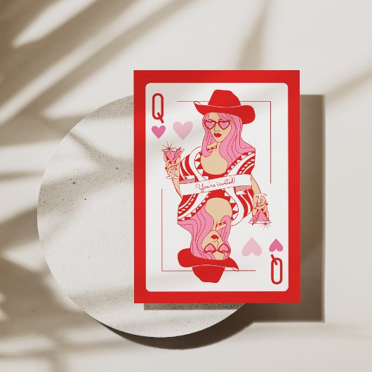 Invitation Queen Of Hears Las Vegas Bachelorette Itinéraire