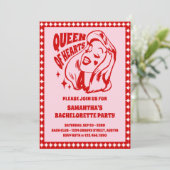 Invitation Queen of Hearts Bachelorette Party Itinerary (Debout devant)
