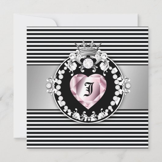 Invitation Queen of Hearts Sweet 311-Striped 16 (Devant)