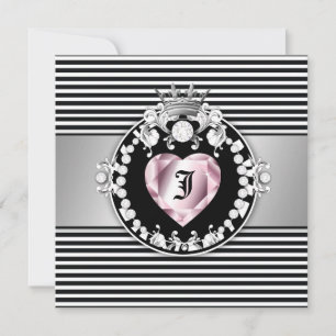 Invitation Queen of Hearts Sweet 311-Striped 16