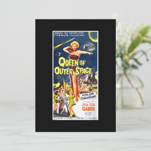Invitation Queen of Outer Space Science Fiction Halloween Sci (Debout devant)