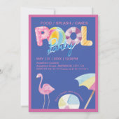 Invitation Queen Pool Party Bash : ado tendance pour enfants  (Dos)