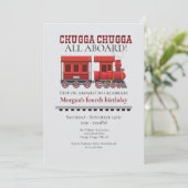 Invitation Quel âge Anniversaire Fête mignonne Red Western Tr (Debout devant)