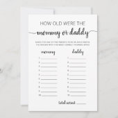 Invitation Quel âge avaient-ils à jouer Baby shower partie Ca (Devant)