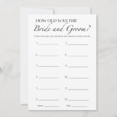 Invitation Quel Âge Avaient-Ils Épousé Et Groom Fête des mari (Devant)