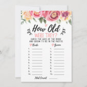 Invitation Quel âge avaient-ils Fête des mariées ou Hen Party (Devant)