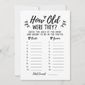 Invitation Quel âge avaient-ils Fête des mariées ou Hen Party (Devant)