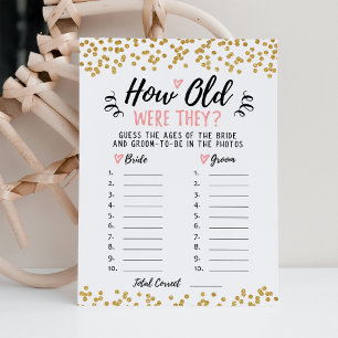 Invitation Quel âge avaient-ils Fête des mariées ou Hen Party