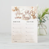 Invitation QUEL ÂGE AVAIENT-ILS Jeu pour Baby Shower Ourson M (Debout devant)