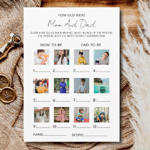 Invitation Quel âge avaient la maman et le papa pour le jeu d