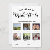 Invitation Quel âge avait le jeu de la Fête des mariées de ma (Devant)