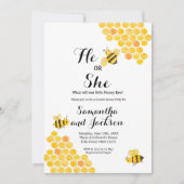 Invitation Quel bébé abeille Genre Révéler Douche (Devant)