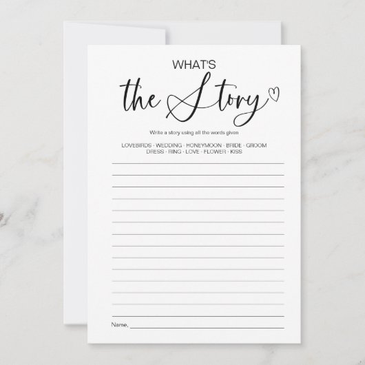 Invitation Quel est le jeu de Fête des mariées Story (Devant)