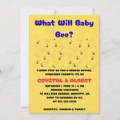 Invitation Quel genre va Baby Bee révéler la fête (Devant)