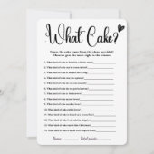 Invitation Quel jeu de gâteau pour une douche de mariée éléga (Devant)