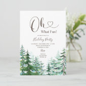 Invitation Quel Pin Arbres Amusants Verdure Fête de Vacances (Debout devant)