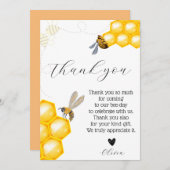 Invitation Quel que soit l'âge, le thème de l'abeille (Devant / Derrière)