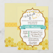 Invitation Quel sera le Baby shower de révélation de genre ? (Devant / Derrière)