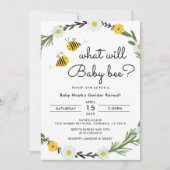 Invitation Quel sera le Baby shower de révélation du genre Ba (Devant)