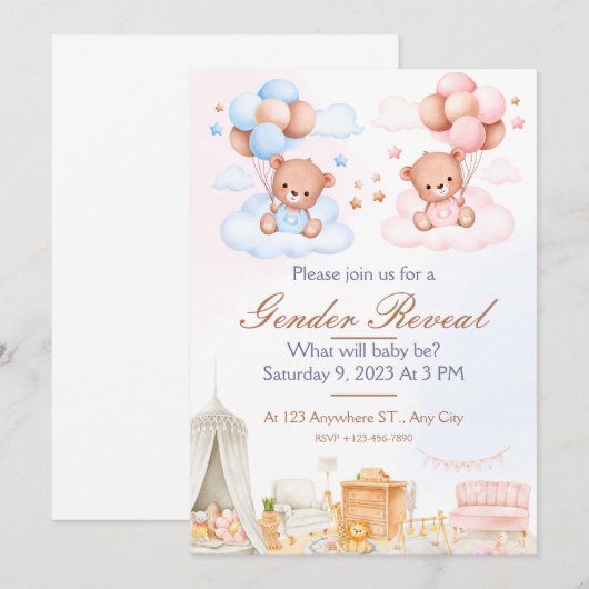 Invitation Quel sera le bébé? (Devant / Derrière)