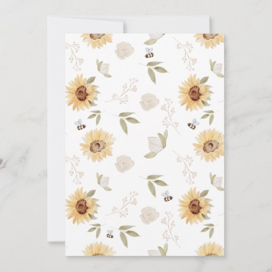 Invitation Quel sera le tournesol des abeilles Révéler le gen (Dos)