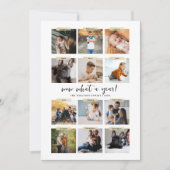 Invitation Quelle année | 12 Photo Collage Fêtes de Noël (Devant)