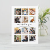 Invitation Quelle année | 12 Photo Collage Fêtes de Noël (Debout devant)