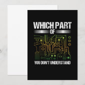 Invitation Quelle Partie Du Don D'Ingénierie Électrique (Devant / Derrière)