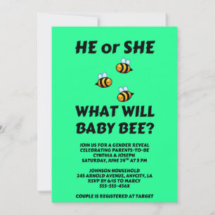 Invitation Quelle révélation de sexe pour bébé abeille