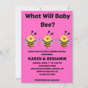 Invitation Quelle révélation de sexe pour bébé abeille