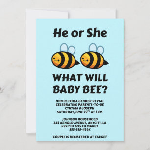 Invitation Quelle révélation de sexe pour bébé abeille