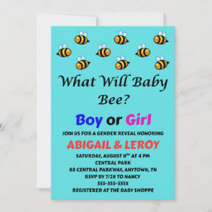 Invitation Quelle révélation de sexe pour bébé abeille