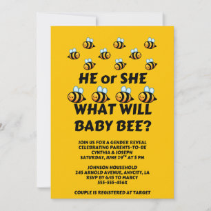 Invitation Quelle révélation de sexe pour bébé abeille
