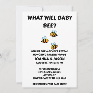 Invitation Quelle révélation de sexe pour bébé abeille