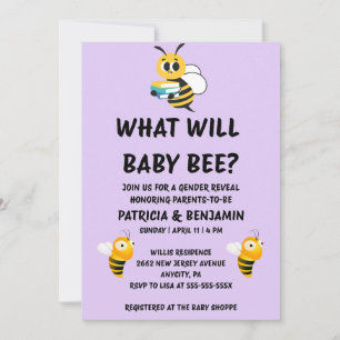 Invitation Quelle révélation du sexe de bébé Bee