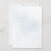 Invitation Quelle taille a son ventre garçon Baby shower bleu (Dos)