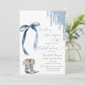 Invitation Quelque chose Blue Bow Parties scintillant Drivers (Debout devant)