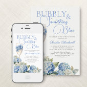 Invitation Quelque chose Blue Hydrangea nuptiale douche Invit